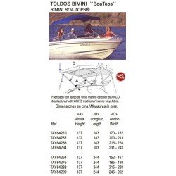 BIMINI BLANCO 137X264X198CM