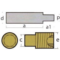 ANODO CATERPILLAR C/TAPON